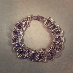 SIGNED Vintage Napier Gold Tone Link Bracelet